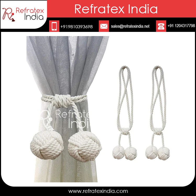 Classy design multicolour Exclusive 28'/ Ball 3.5cm Magnet Tieback Cord  for Curtain Bulk indian Exporter