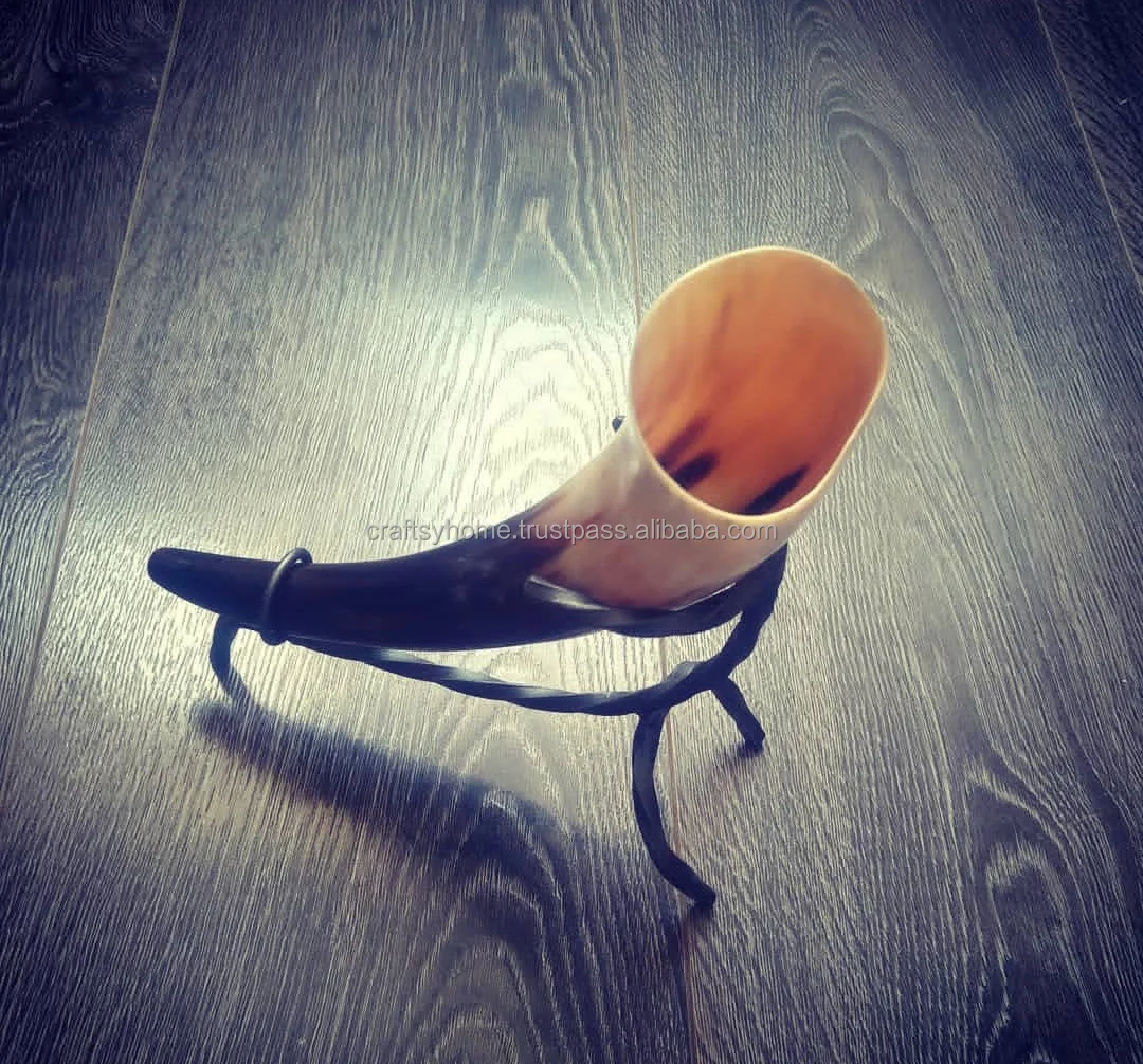 Hand Made Customized Natural Handcrafted Eco friendly Polished Viking Drinking Horn For Home Restaurant And Hotel Agate