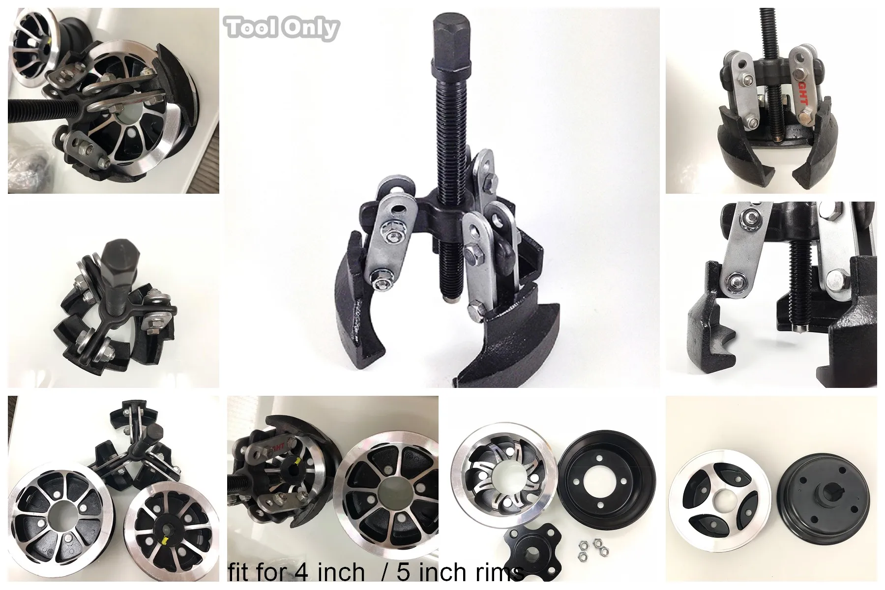 Tool remove rims tire puller apply for 4 inch 5 inch wheel for Mobility Scooters