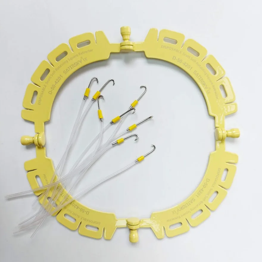Одноразовый самоудерживающийся Ретрактор набор (с электро-покрытием) стерилизованный крючками 5 мм эластичный 8 шт. в упаковке