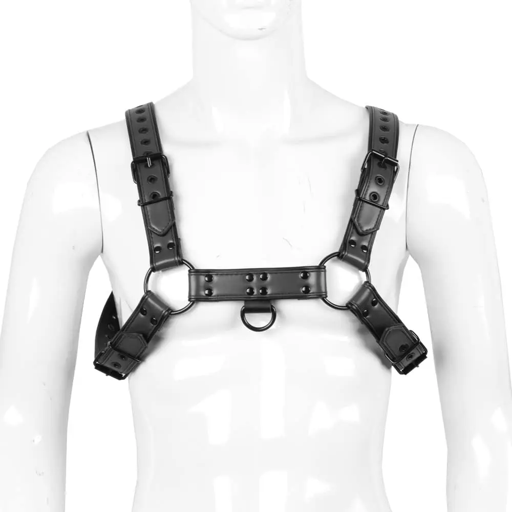 male Leather Harness Fetish Bondage Sex Erotic Men Bondage Harness Cow Hide Leather For Male Customised Logo