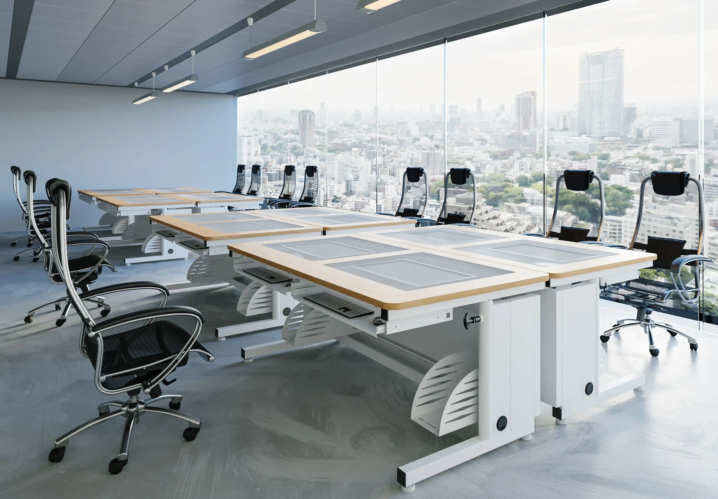 VersaDesk Downview Height-Adjustable Computer Table Black/Grey