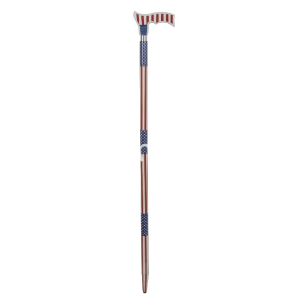 Wholesale supply Adventurous Walking Stick Made IN India Bulk Supply Gentle USA Flag Theme Walking Stick For Male and Female