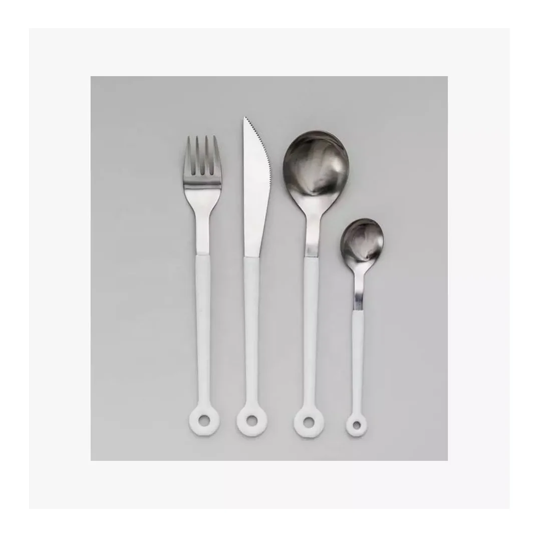 Gold Plated Metal Cutlery Set New Metal Flatware Set of 4 New Metal Flatware In Wholesale Price New Spoon And Fork