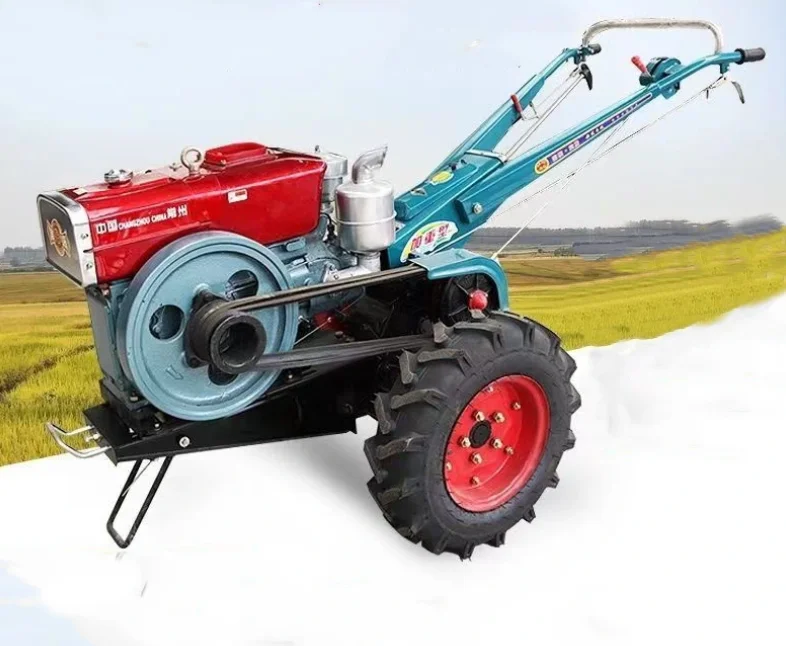 Hot Sale single plough bcs complete 25hp agriculture behind two wheel hand walking tractor with implements
