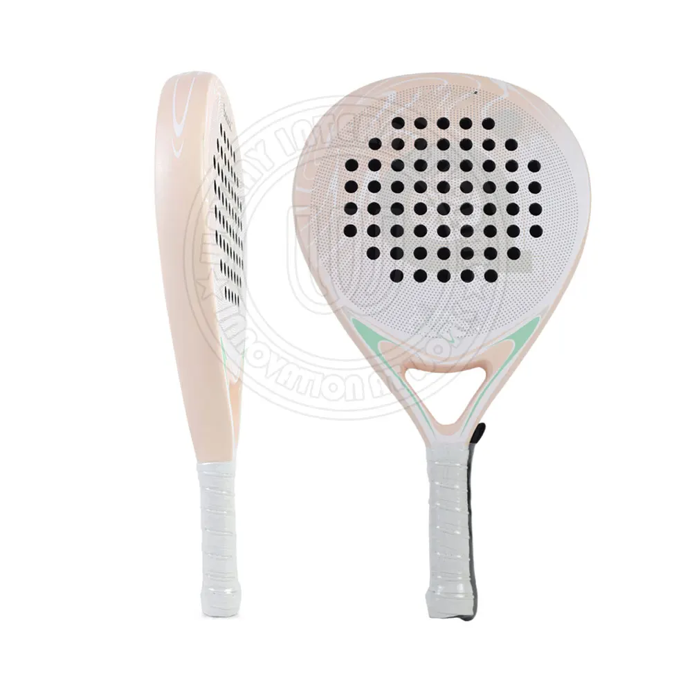 Racquet 2024 New Design Beach Tennis Racket 100% Full Carbon Fiber Head Padel Racket For Online Sale