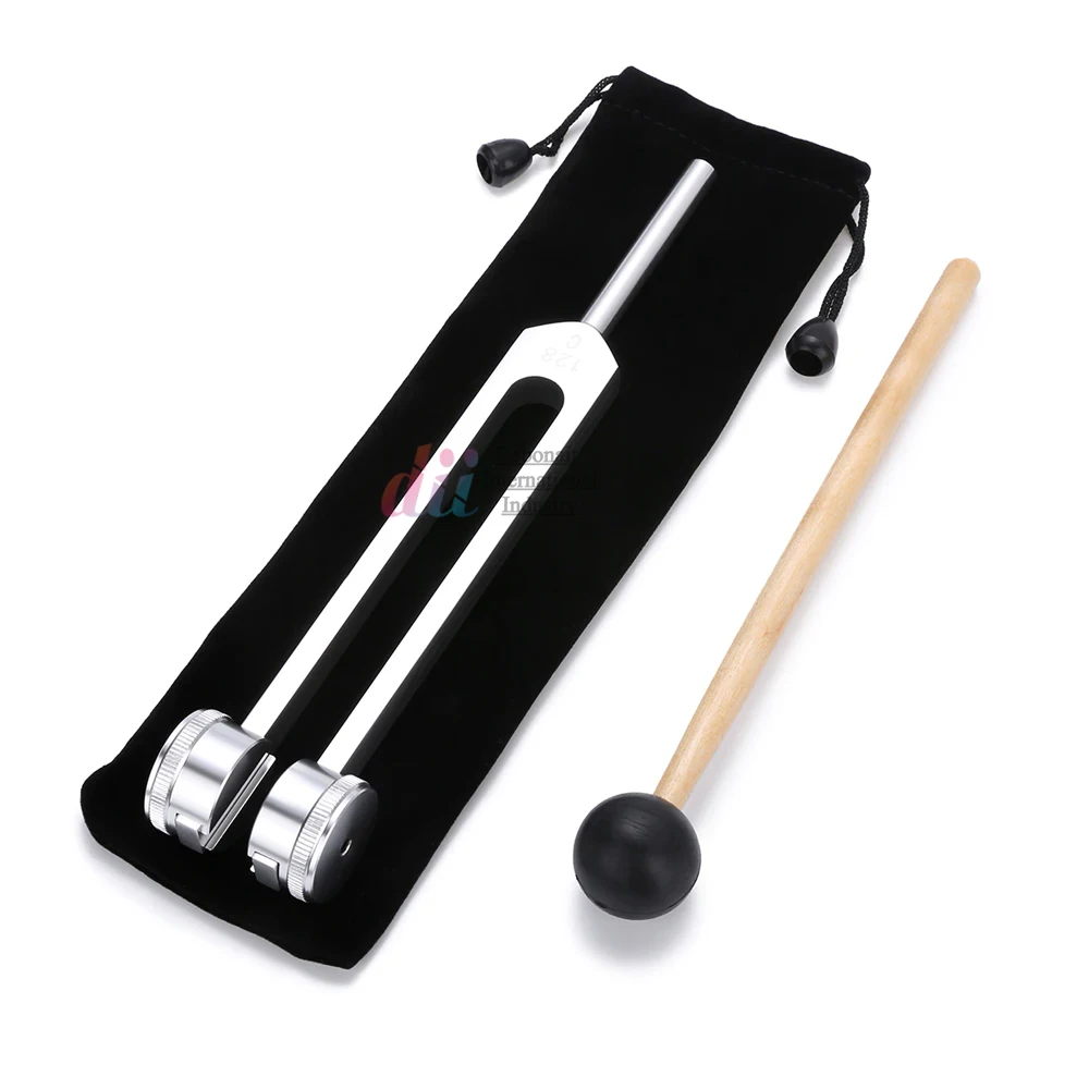 Aluminum Alloy Black Tuning Fork 432HZ 528HZ Professional Fork Tuner Medical Sound Healing Metal Tuning Forks with Hammer Gifts