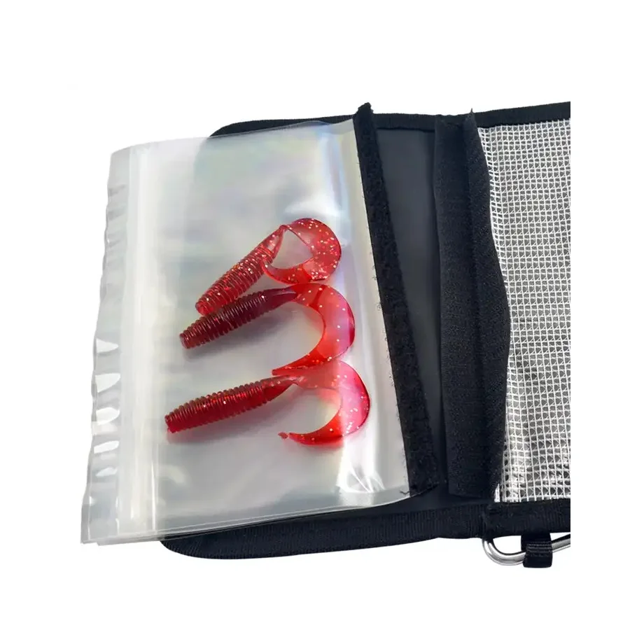 Wholesale Transparent Zipper Breathable Waterproof Nylon PVC Bag Soft Lure Outdoor Sports Wallet Environmentally Fishing Bait