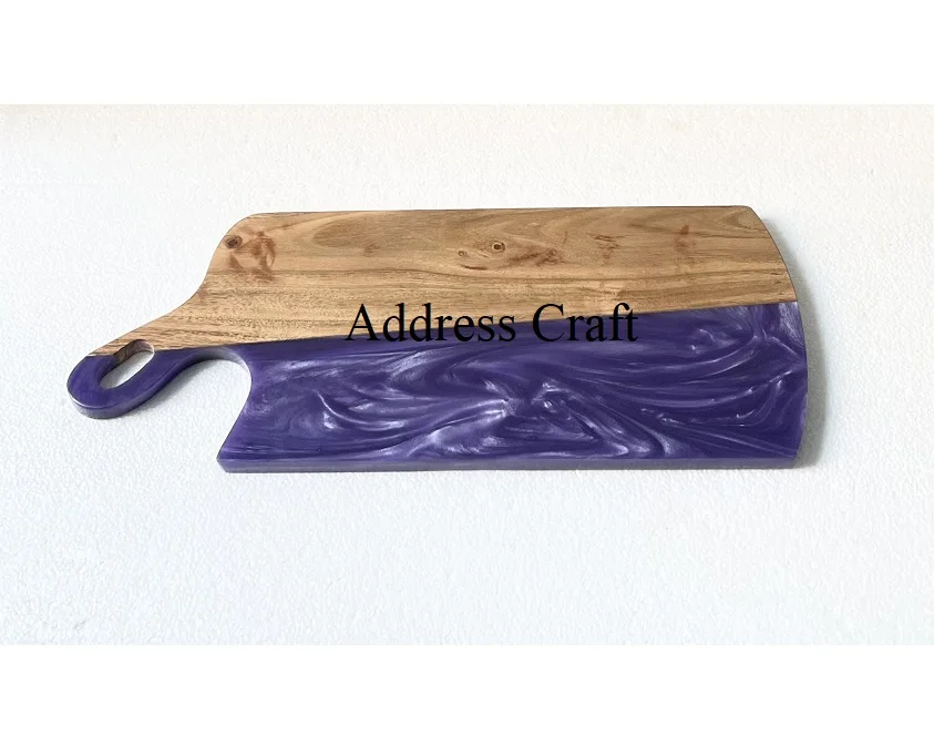 Factory Wholesale Price Acacia Wood Cheese Cutting Board New Style Chopping Board Natural Wood Resin Cheese Platter Kitchen Tool