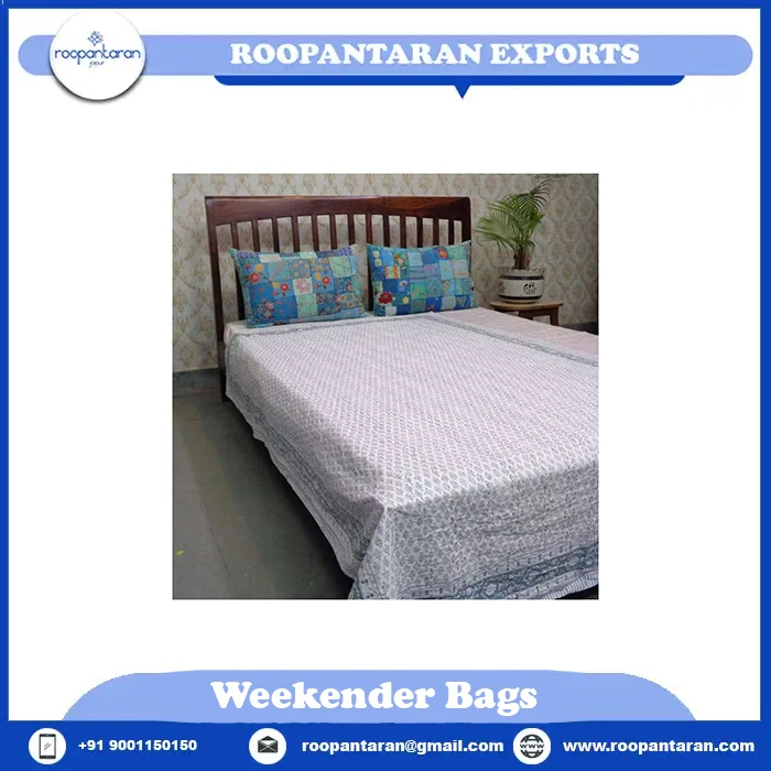 Винтажный Комплект постельного белья из индийского хлопка Kantha оптом стеганые одеяла ручной работы для кровати с лоскутным дизайном и стегаными одеялом