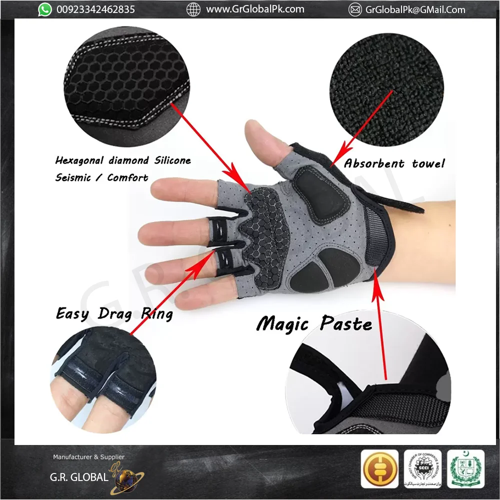 Buy Wholesale Custom Breathable Customized Fitness Half Finger Sublimation Exercise Cycling Weight Lifting Gloves