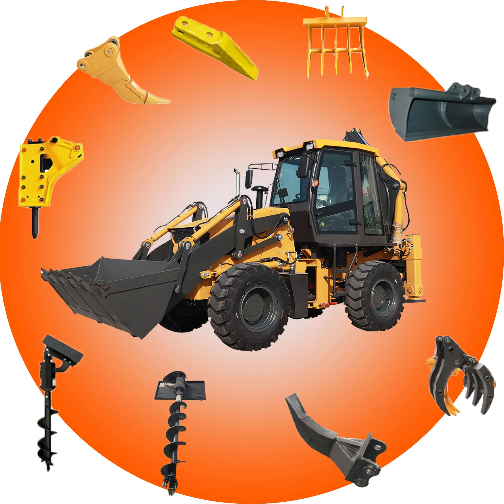 World Sale TL30-25 4x4 Mini Tractor Backhoe Loader Four Wheel Excavator Same Size 4WD Used 2 3 Ton Rated Engine Pump Included