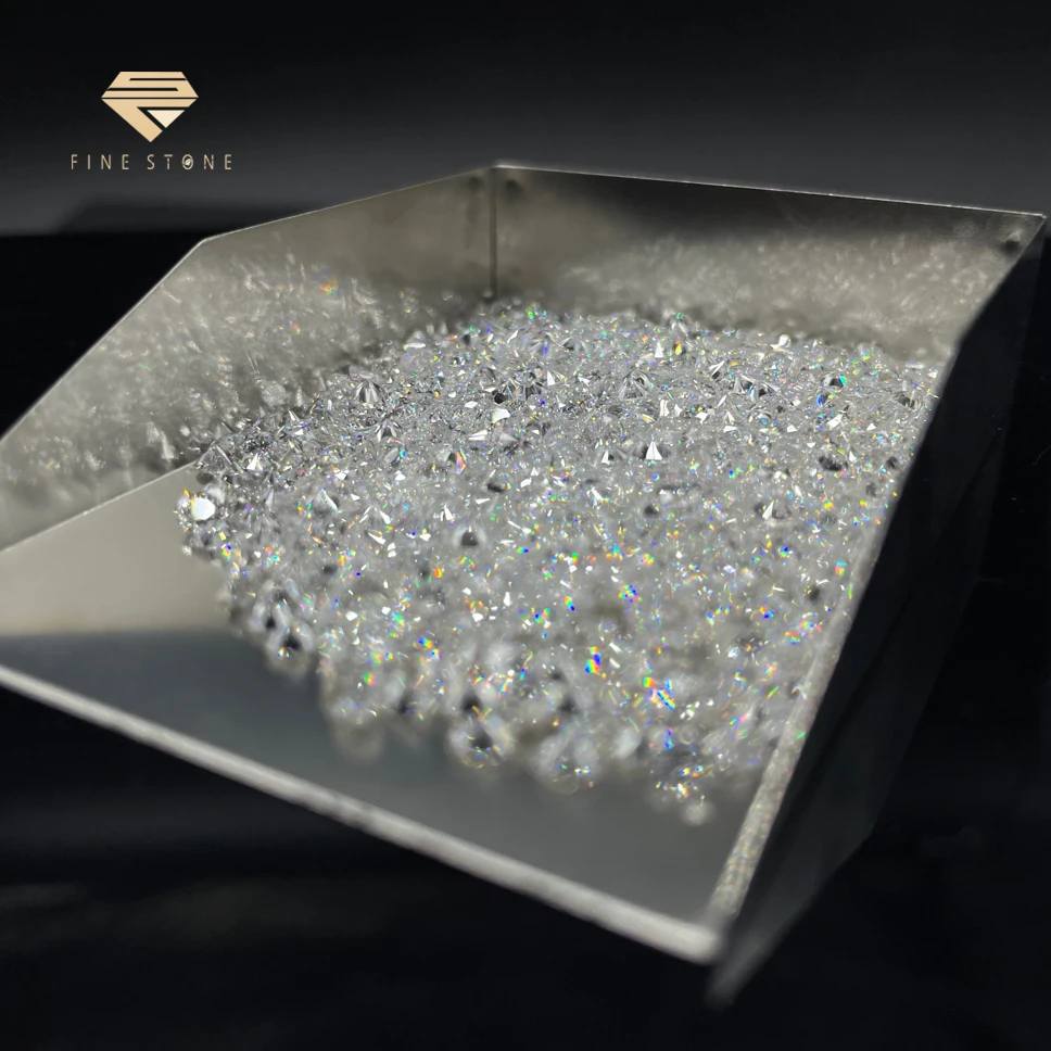 0.095carat melee lab grown diamond round brilliant 3EX cut -14 loose CVD diamonds white color DEF VS-SI