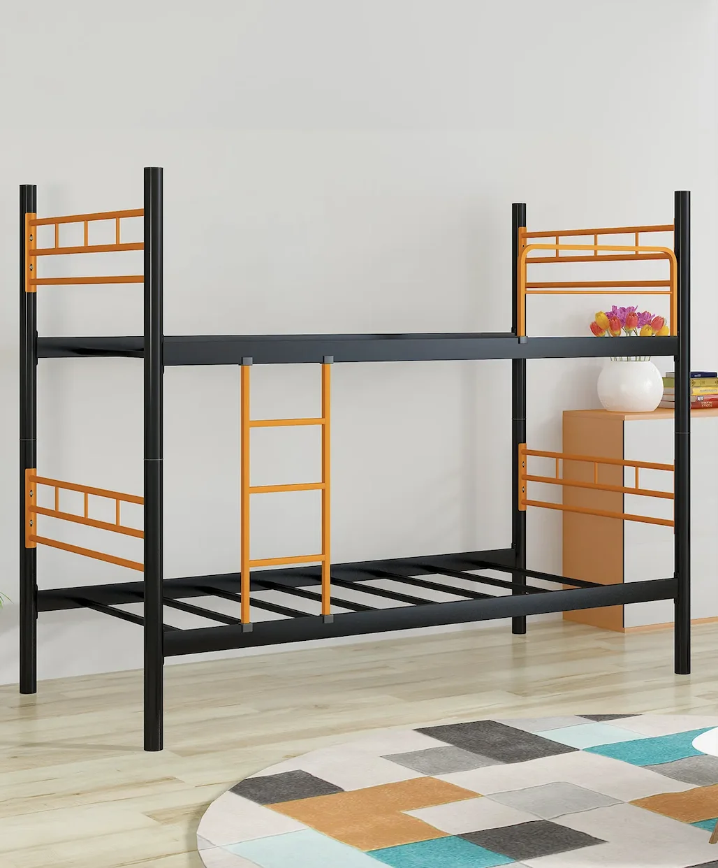 Bedroom furniture Wholesale Customized metal bed frame adult Loft Bed School Home Hotel Hostel Use metal bunk beds for Adult
