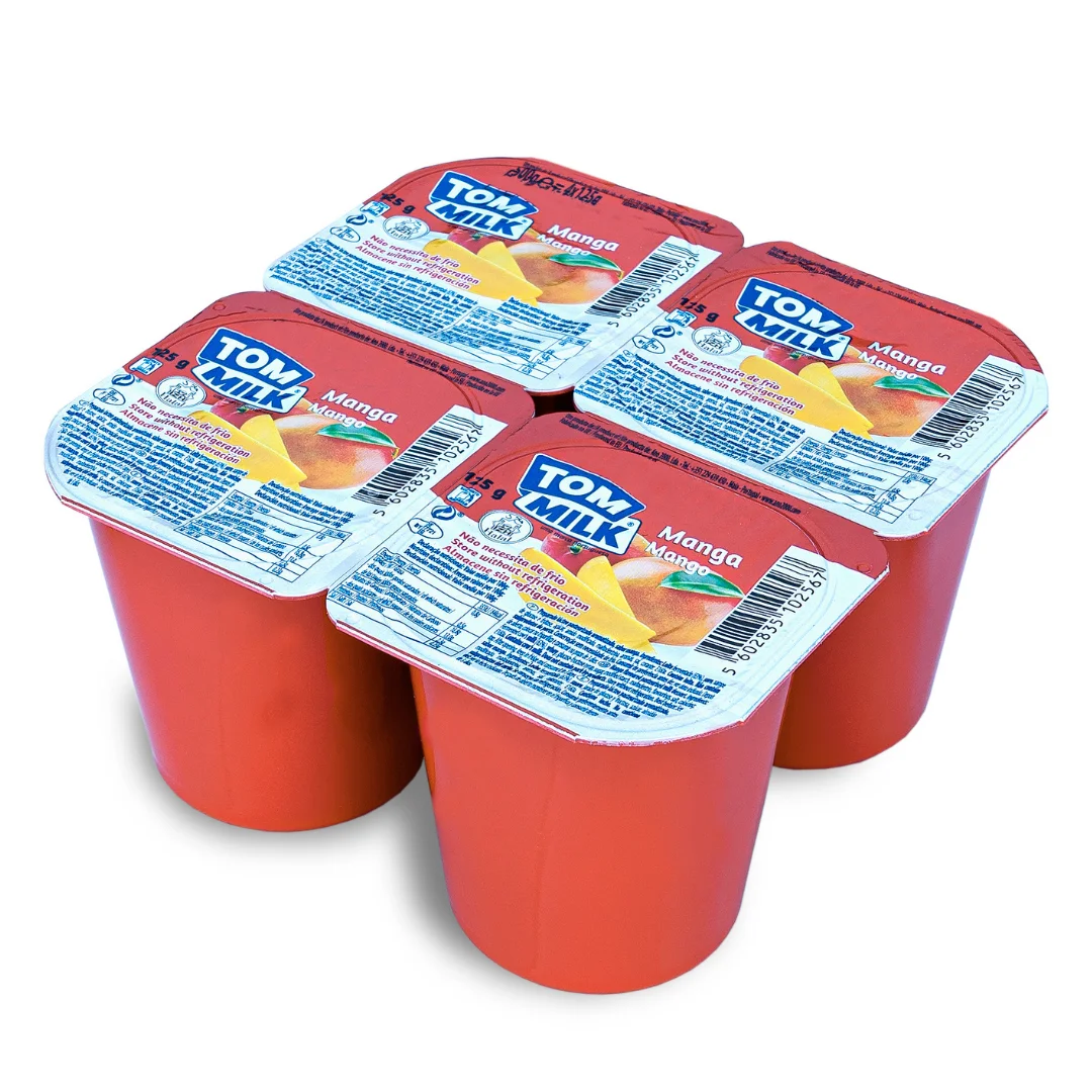 Hot Selling Long Life Tutti-Frutti Flavoured Yoghurt TOM MILK pack 4x125g