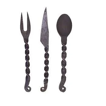 Silver Finished Wedding Cutlery Tableware Hotel Restaurant Metal Flatware Set New Look Vintage Finished Spoon And Fork