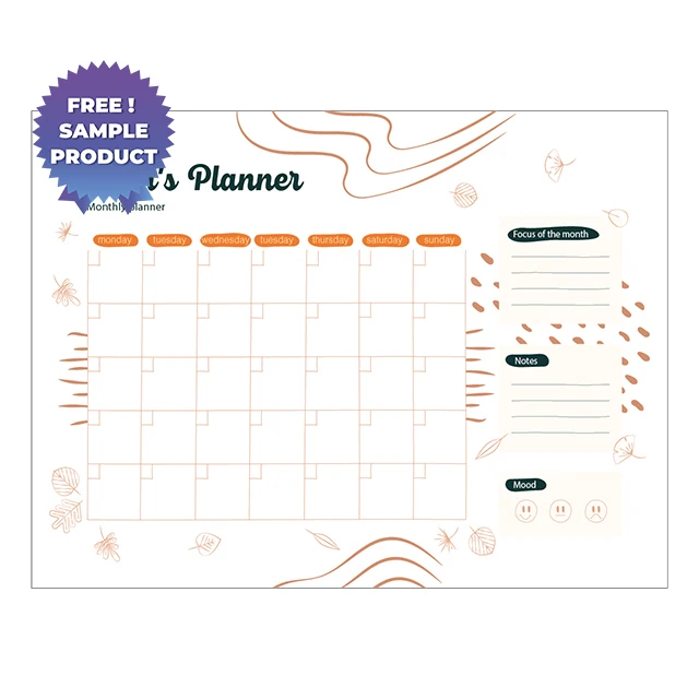 Reusable Durable Polystyrene Dry Erase Personalized Monthly Planner Timetable Whiteboard Material School Student School Schedule