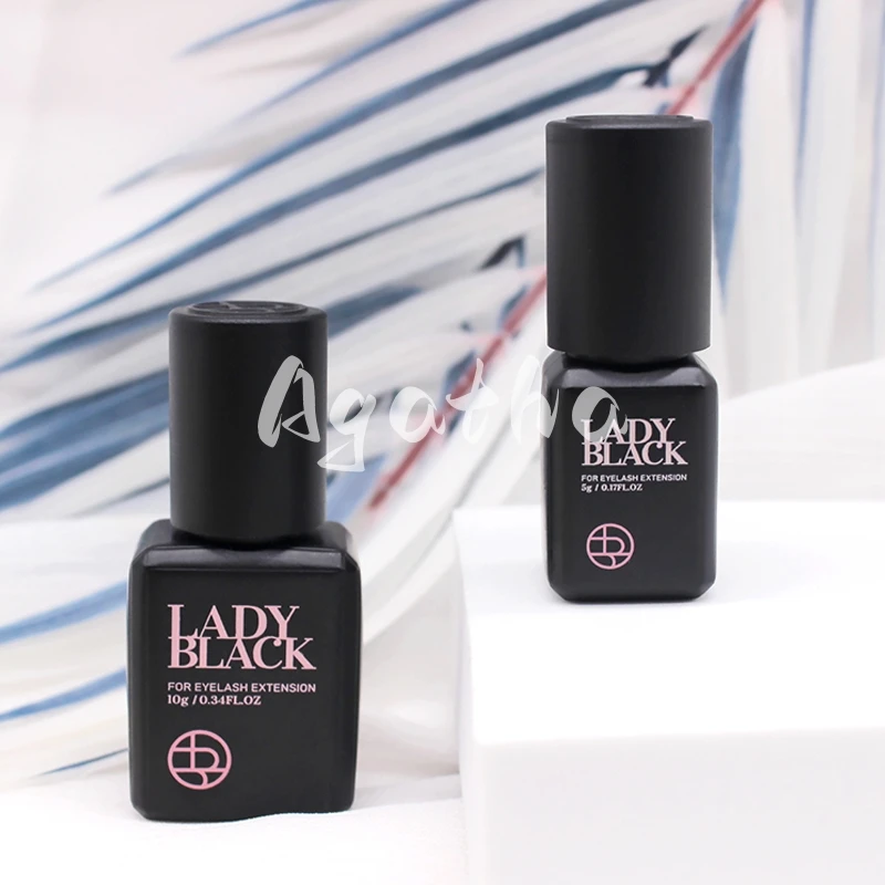 Private Label Lady Black Glue 10ml Professional Lash Glue Korea Natural sky ib adhesive Eyelash Extensions Glue