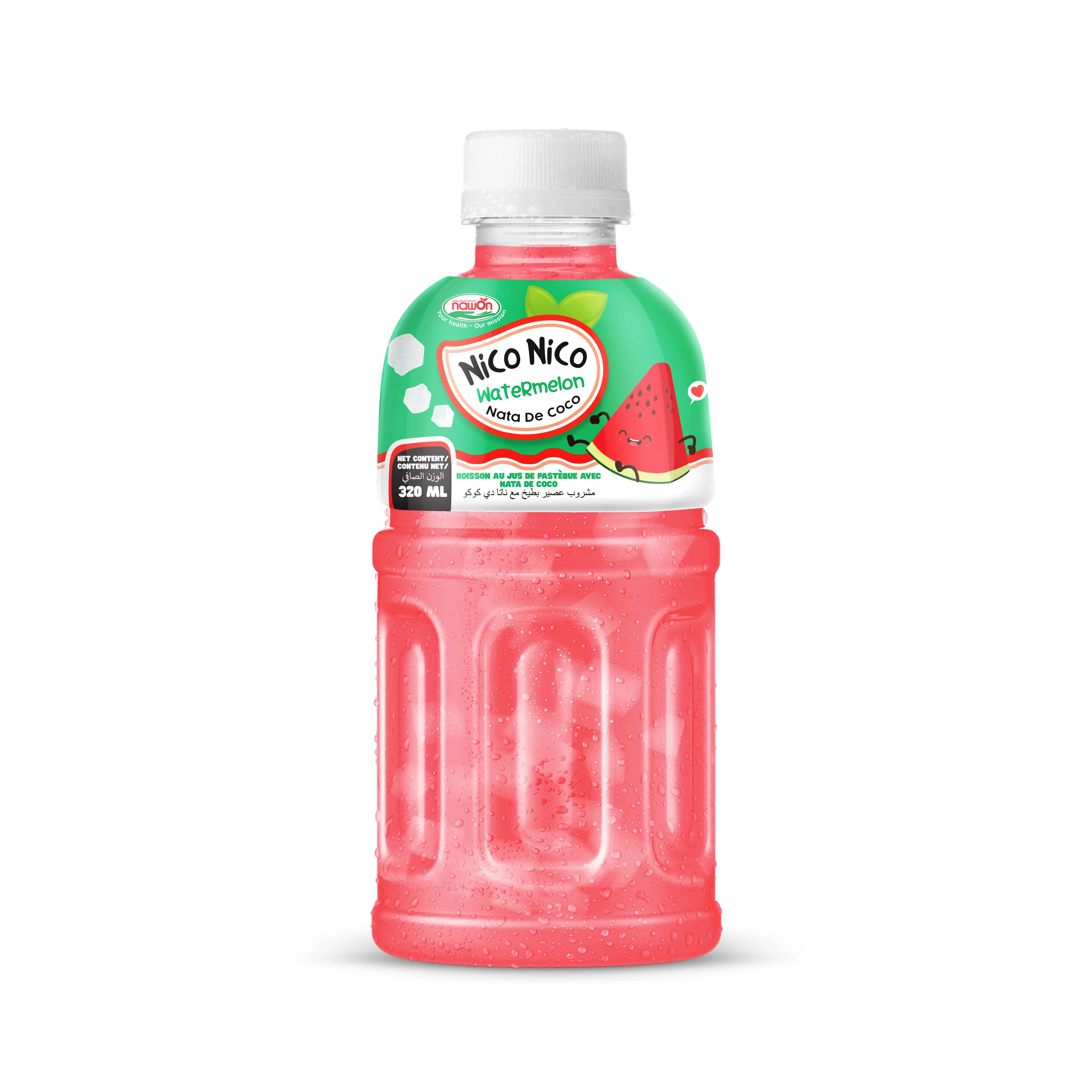 Бесплатный образец 325 мл NAWON Nata de Coco Напиток поставщик фруктовый сок с желе Nata de Coco клубника OEM/ODM производитель напитков
