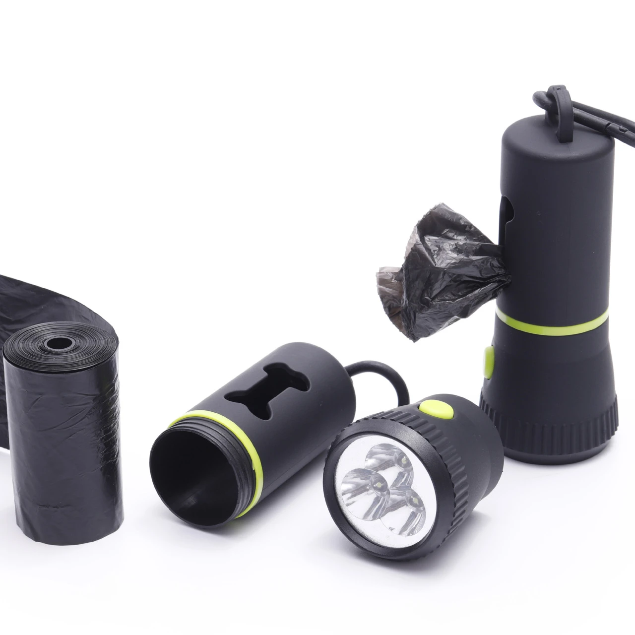 free sample custom dog poop waste bag and waterproof led light dispenser with hand hanitizer