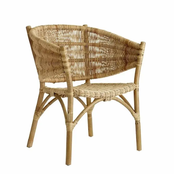 Bamboo Folding Bohemian Bamboo Chairs with Curved Backs Modern Bamboo Folding Dining Chairs