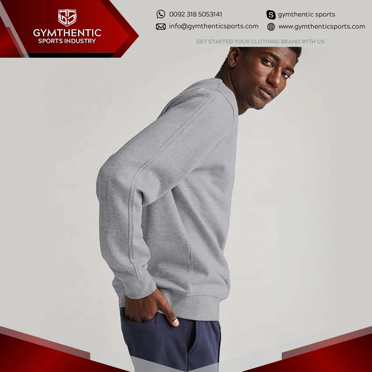 Premium Quality Regular Fit Full Sleeves Round Neck Mens Sweatshirts Front Water Proof Zip Plain Solid Colour Polyester Material