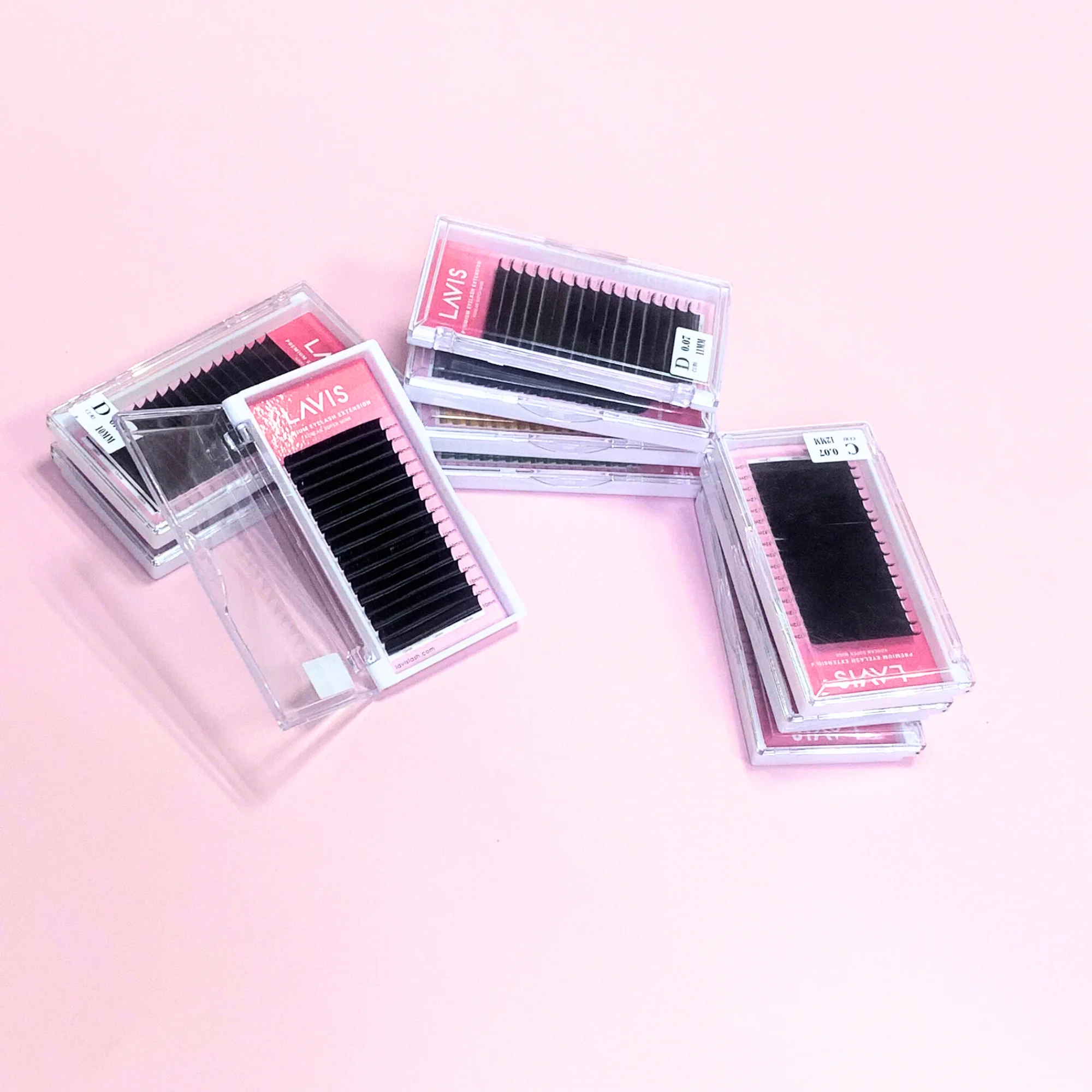 Customized Logo 0.05mm Korean PBT FIBERS Soft Silk Volume Dark Matte Faux Mink Eyelashes Classic Lashes Eyelash Manufacturing