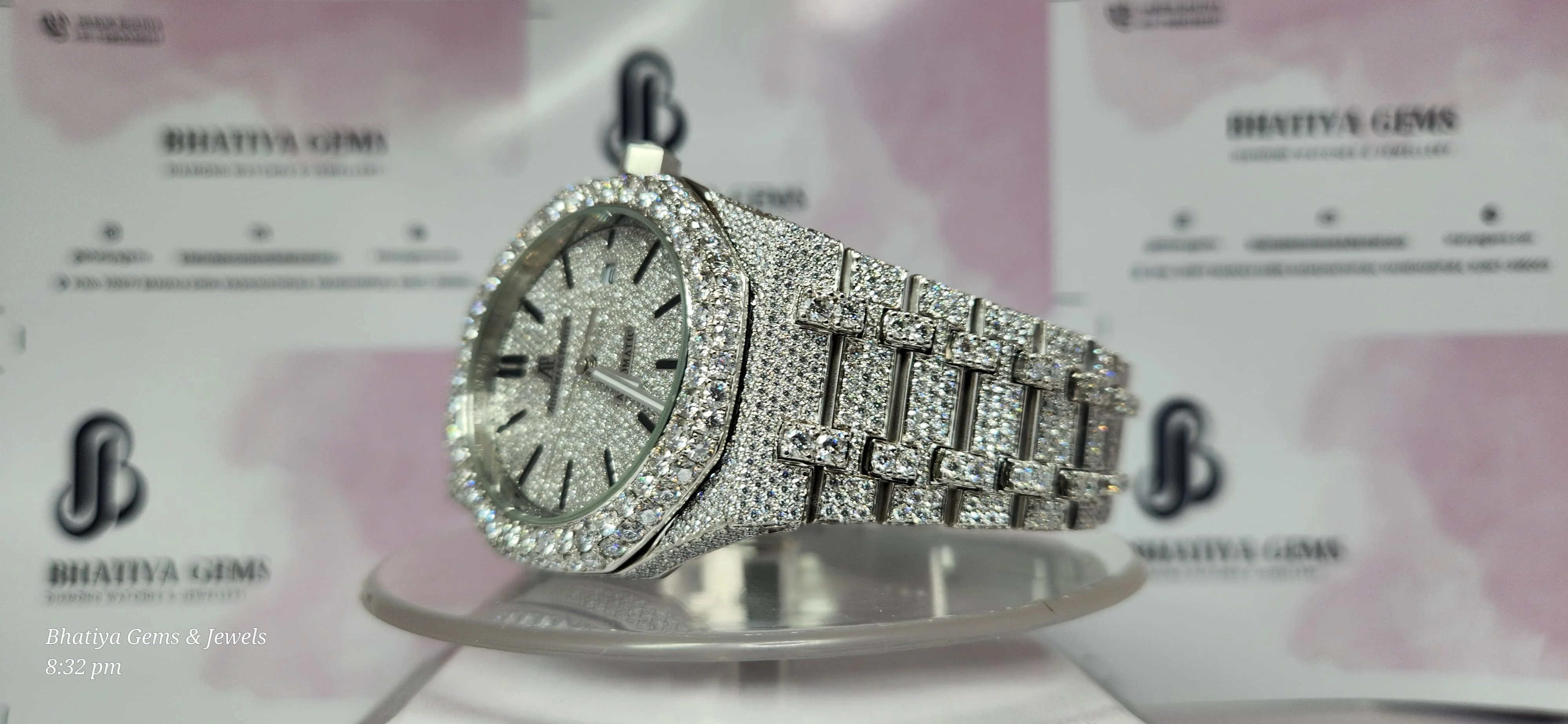 Премиум качество антикварные полностью Замороженные VVS прозрачные Moissanite алмазные часы для мужчин с бесплатной доставкой