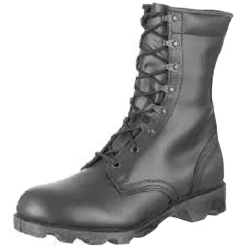 natural cow leather strong quality tactical mission combat boots black