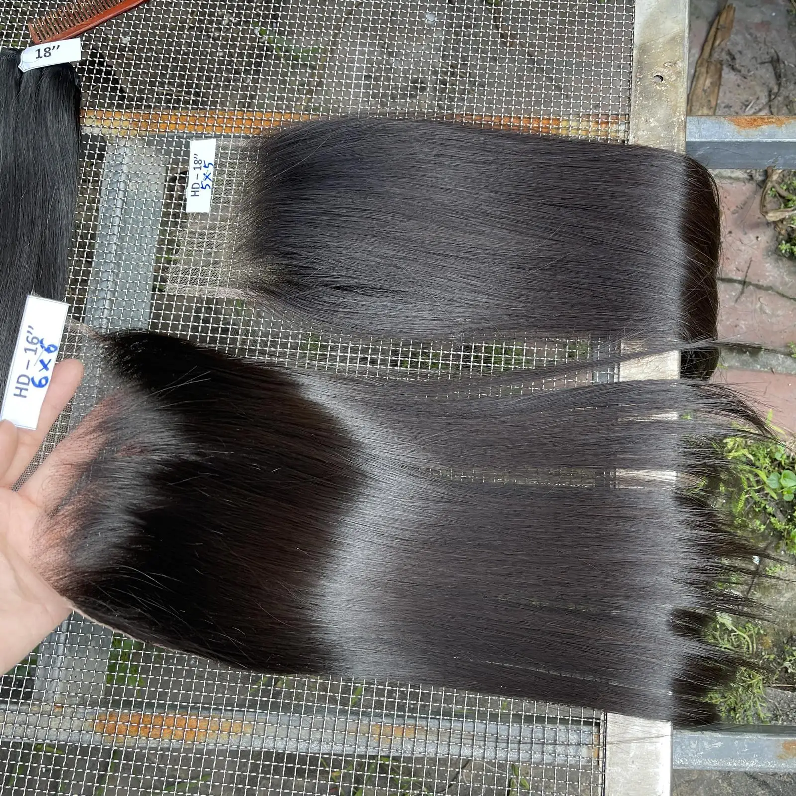 Необработанные вьетнамские волосы для оптовых поставщиков кружевная застежка Hd Швейцария 4x4 5x5 6x6 прямые естественного