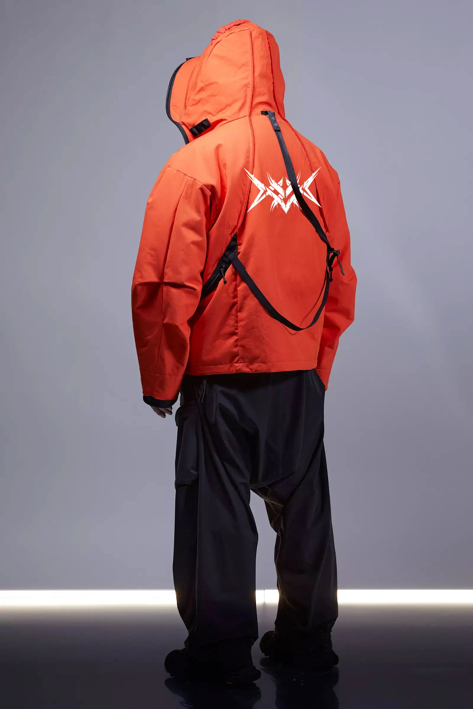 Custom Casual Cyberpunk Techwear Jacket Functional Pullover Harajuku Hip Hop Streetwear Techwear Jacket with Zipper