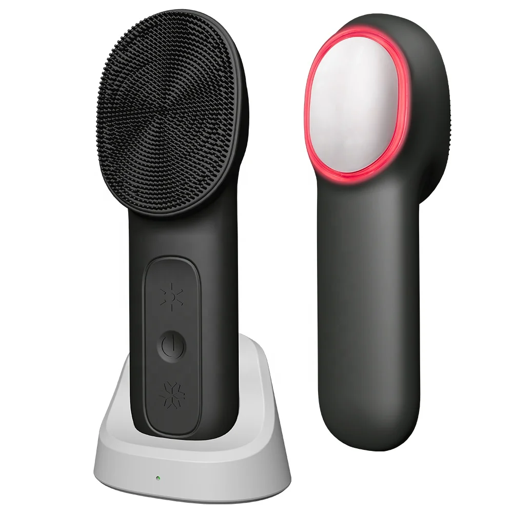 Portable Waterproof comfortable Ultrasonic Face Cleansing Device Silicone Fashionable Facial Cleansing Instrument