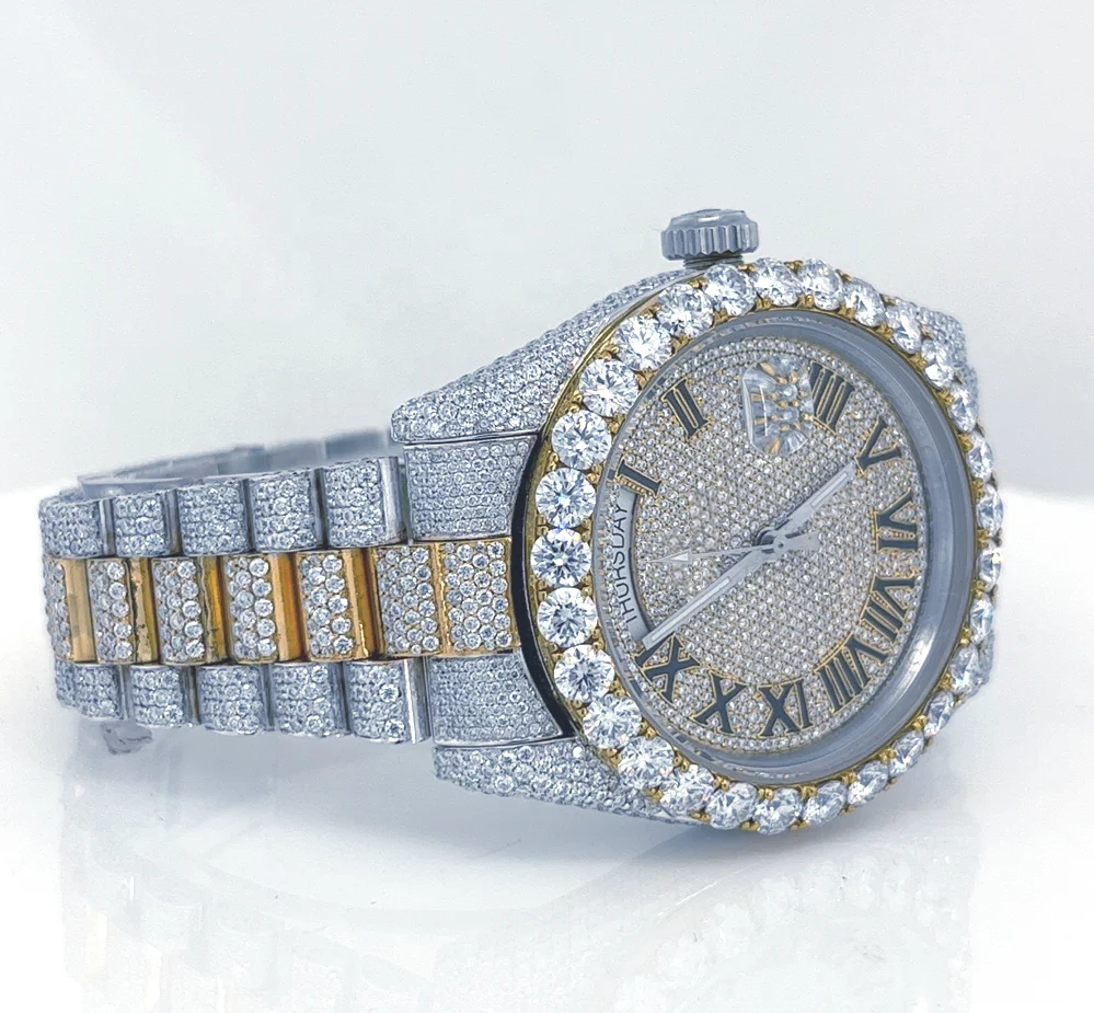 High Selling New Design Full Diamond Watch Moissanite Diamond Watch From Wholesale manufacturing in india
