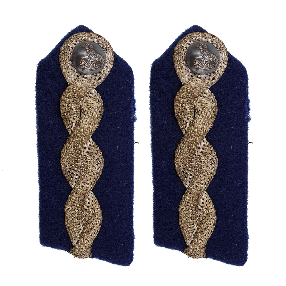 Custom Color Officers Uniform Dress Braid Gorgets In Gold And Silver Wire Thread with Brass Clips Gorgets By CAVALRY SKT COMPANY