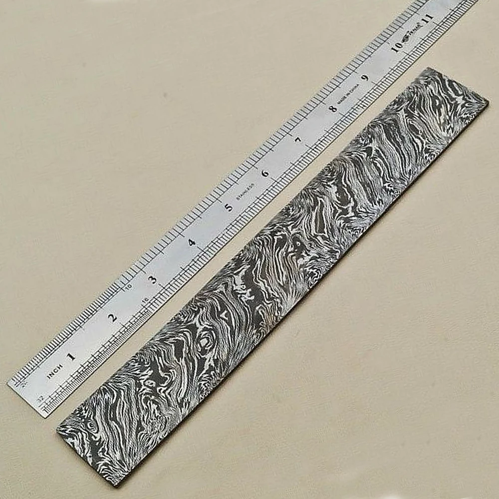 Custom Handmade Damascus Blank Billet Damascus steel Blank Billet Bar For Making Knives Precious Fire Storm Pattern