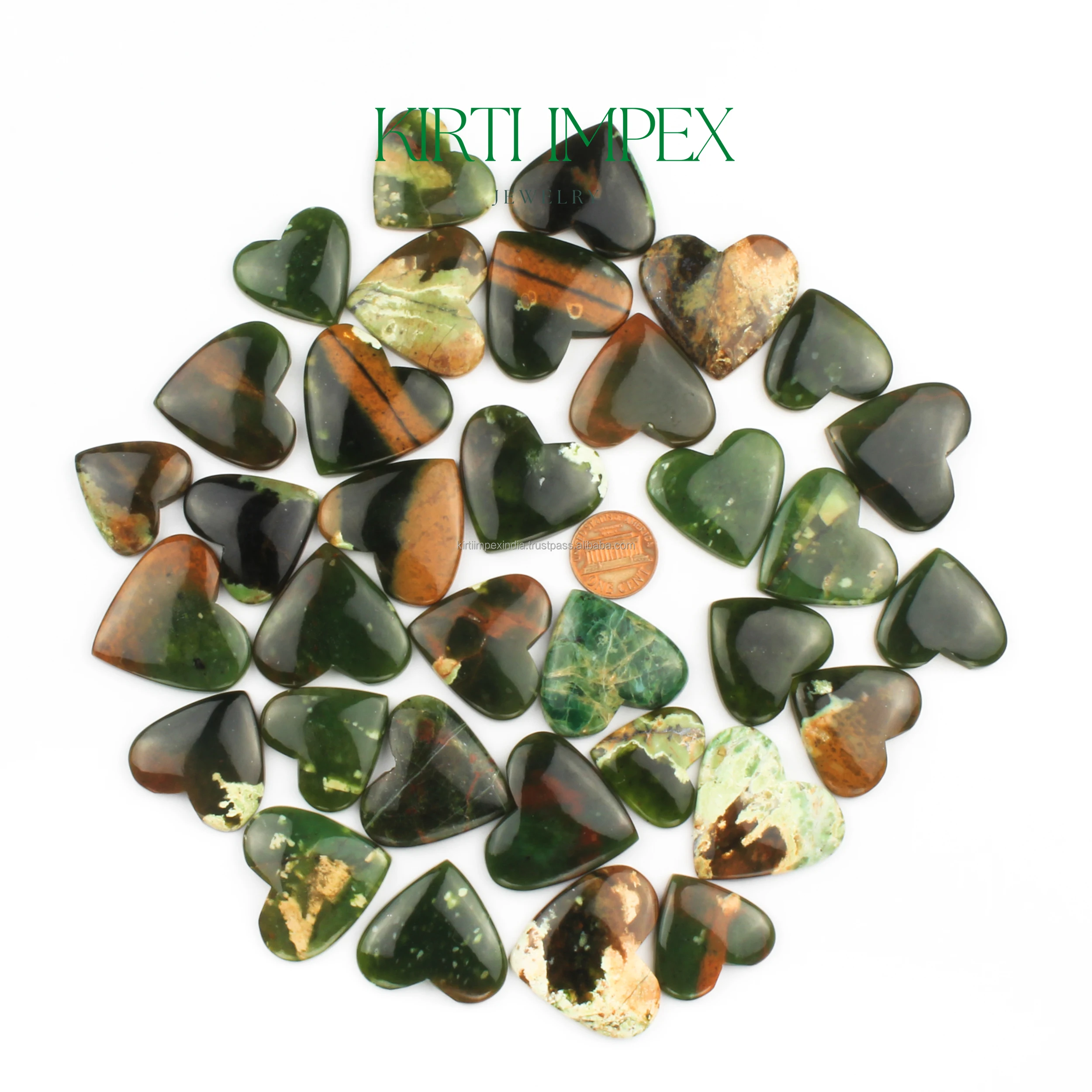 Chrome Chalcedony Hearts Cabochons Gemstone Heart For Jewelry Making Red Cabochons Wholesale Hand-polished FlatBacks