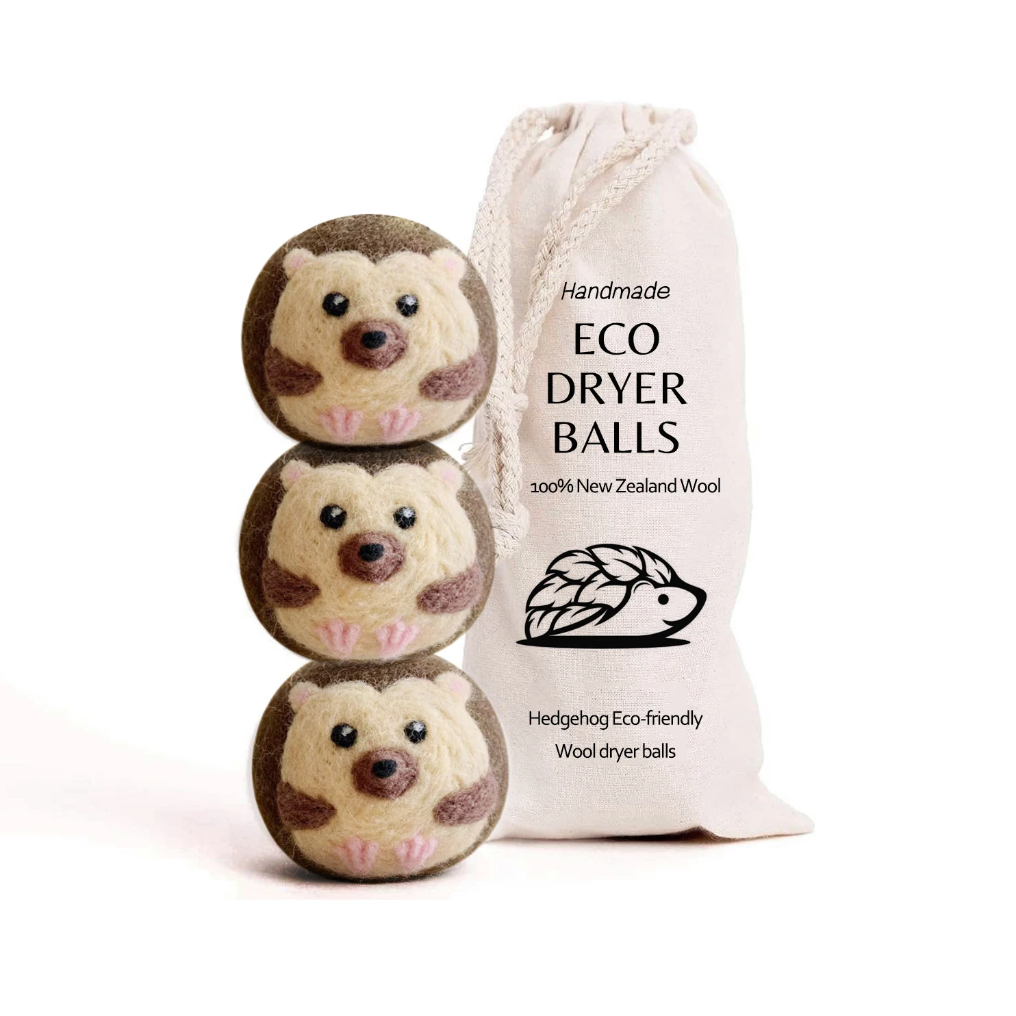 Best Selling Products 2024 New Trending Wholesale OEM Eco XL Felt New Zealand Laundry Pure Wool Dryer Balls Organic