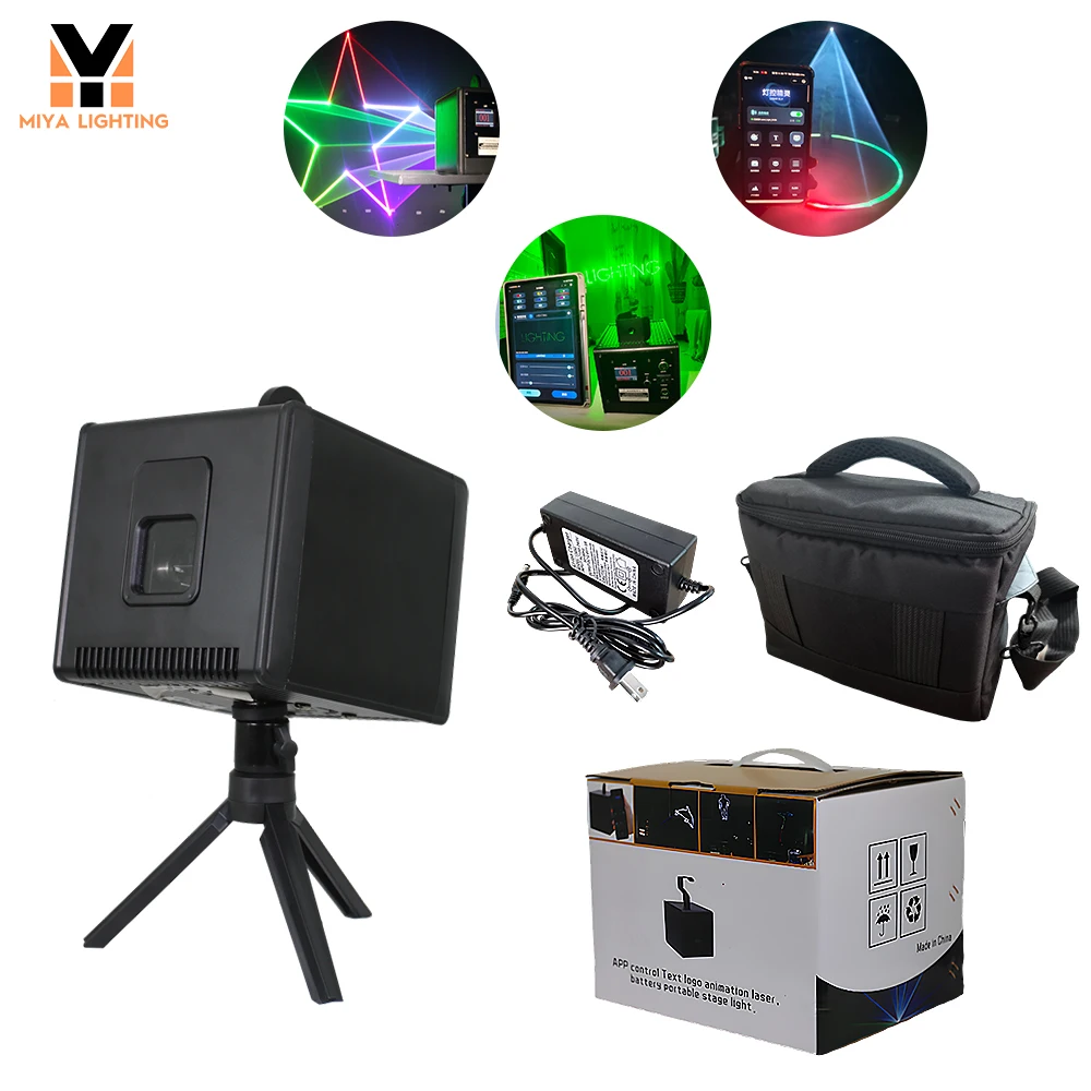 dj Disco Wireless Battery Portable 3 watt laser Android & ios bluetooth control wedding party rgb 3W stage lighting