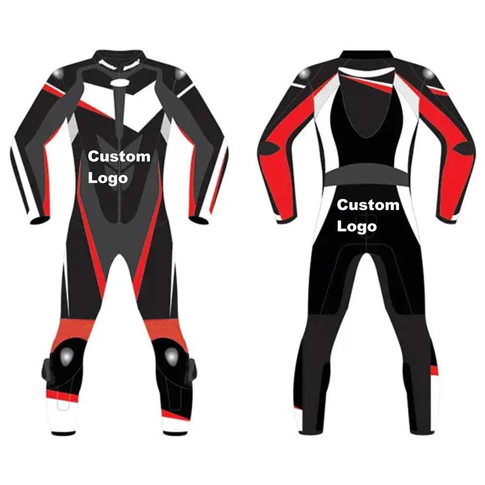 Customizable Racing Leather Jacket Waterproof Motorbike Motorcycle Suit Breathable Plus Size Track Auto Racing Printed 1 Piece