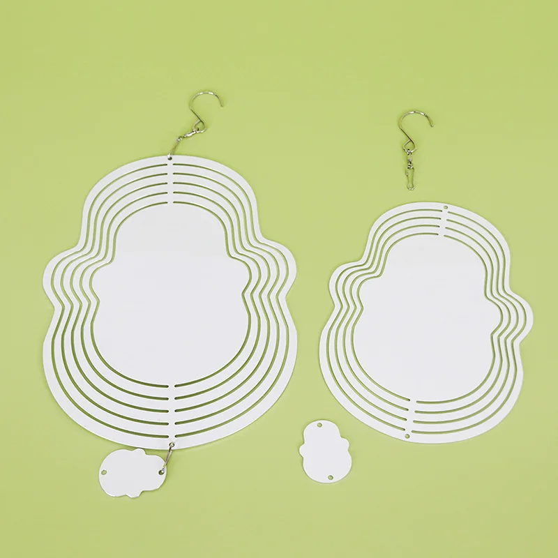 10 Inch Metal Aluminum Wind Chimes Spinners Blanks Double Sided Diy Garden Outdoor Sublimation Wind Spinner