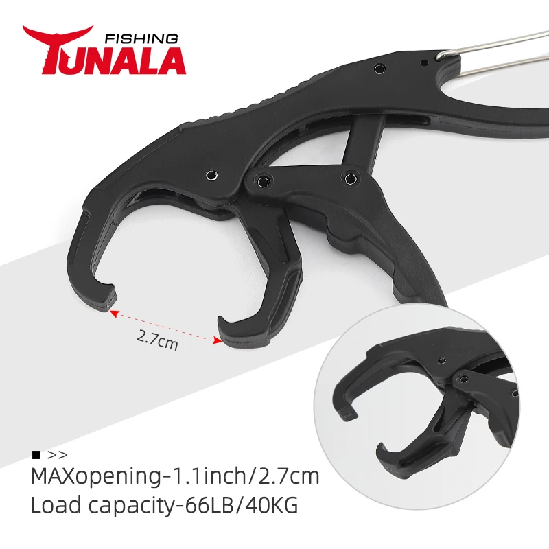 2024 NEW Portable Plastic Catfish Grippers Pliers Saltwater Lip Grip Tool with safety Clip