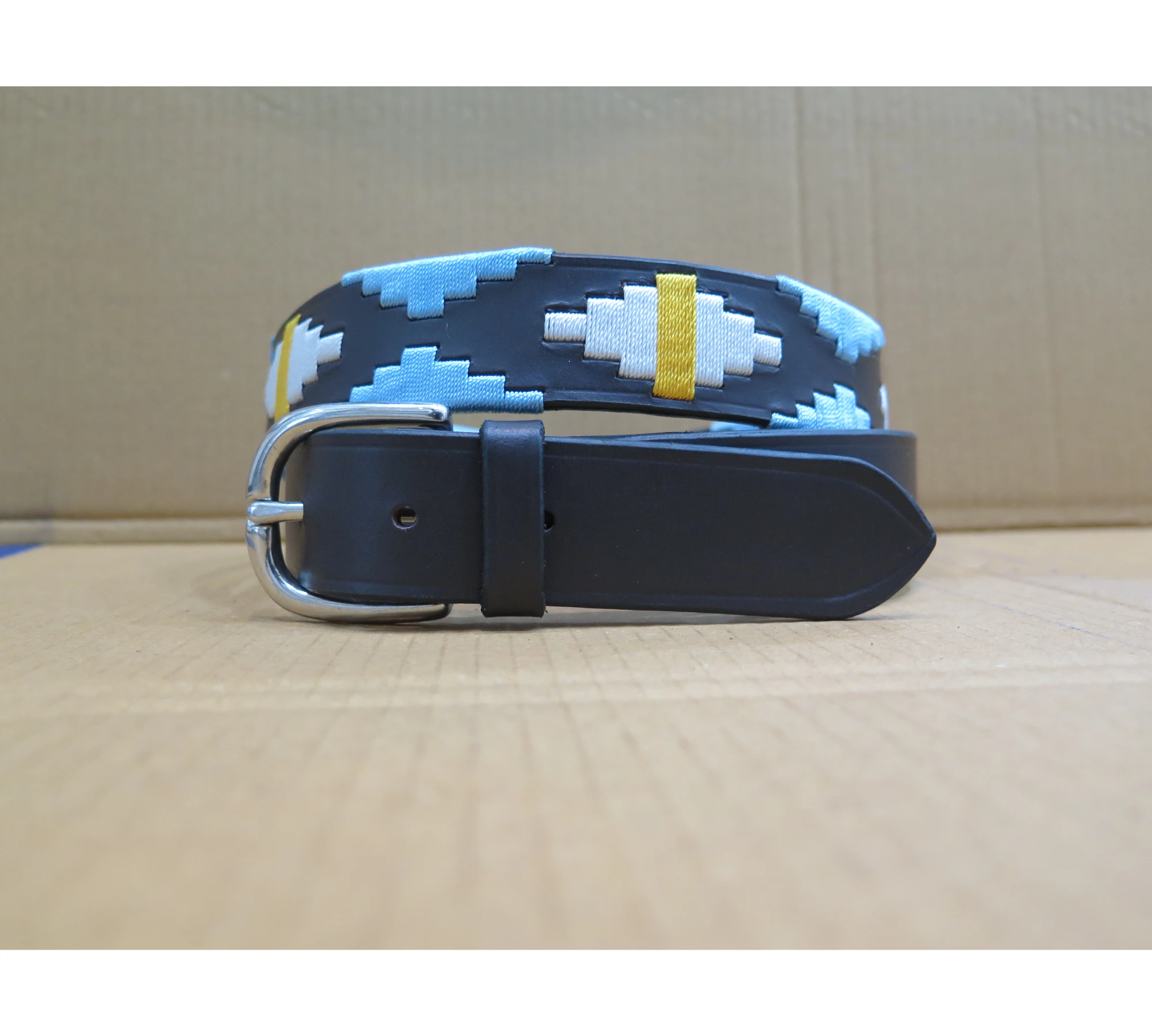 Small Colorful Beaded Decorative Genuine Leather Belt - Customized Leather Belt Supplier