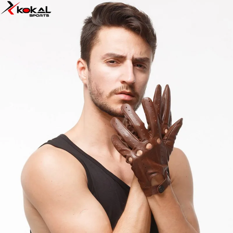 Men Solid Premium Color And Adjustable Price With Winter Season Leather Fabric Driving Gloves By KOKAL SPORTS