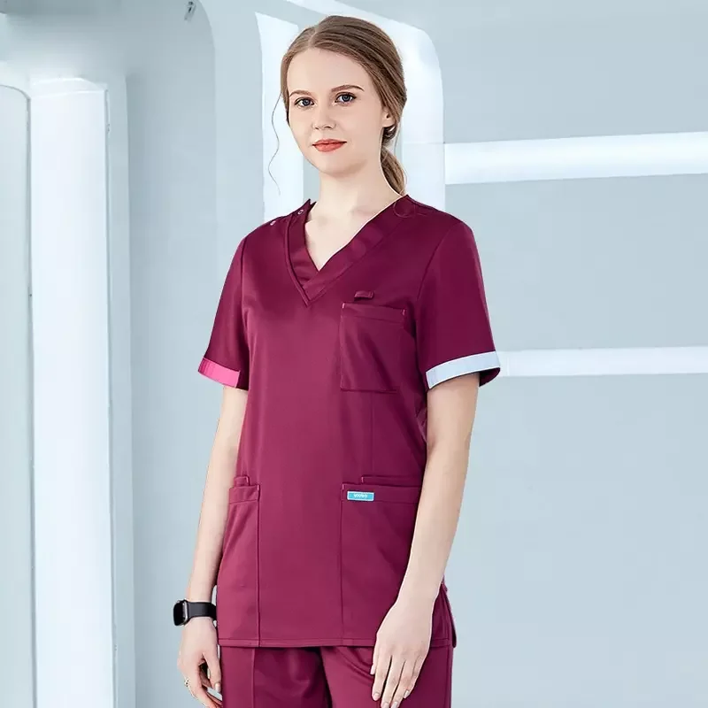 High Quality Medical Nursing Scrubs Uniforms OEM Wholesale Doctor Nurse Hospital Medical Custom logo full sublimation scrubs