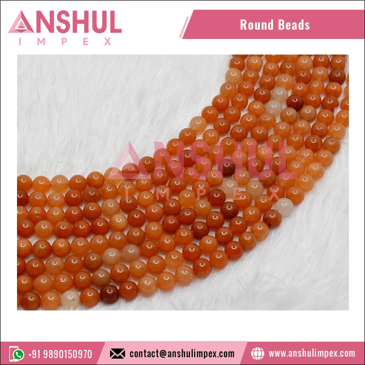 A Grade Natural Red Jade Beads 8mm Smooth Polished Loose Bead Strands for Bulk Buyers
