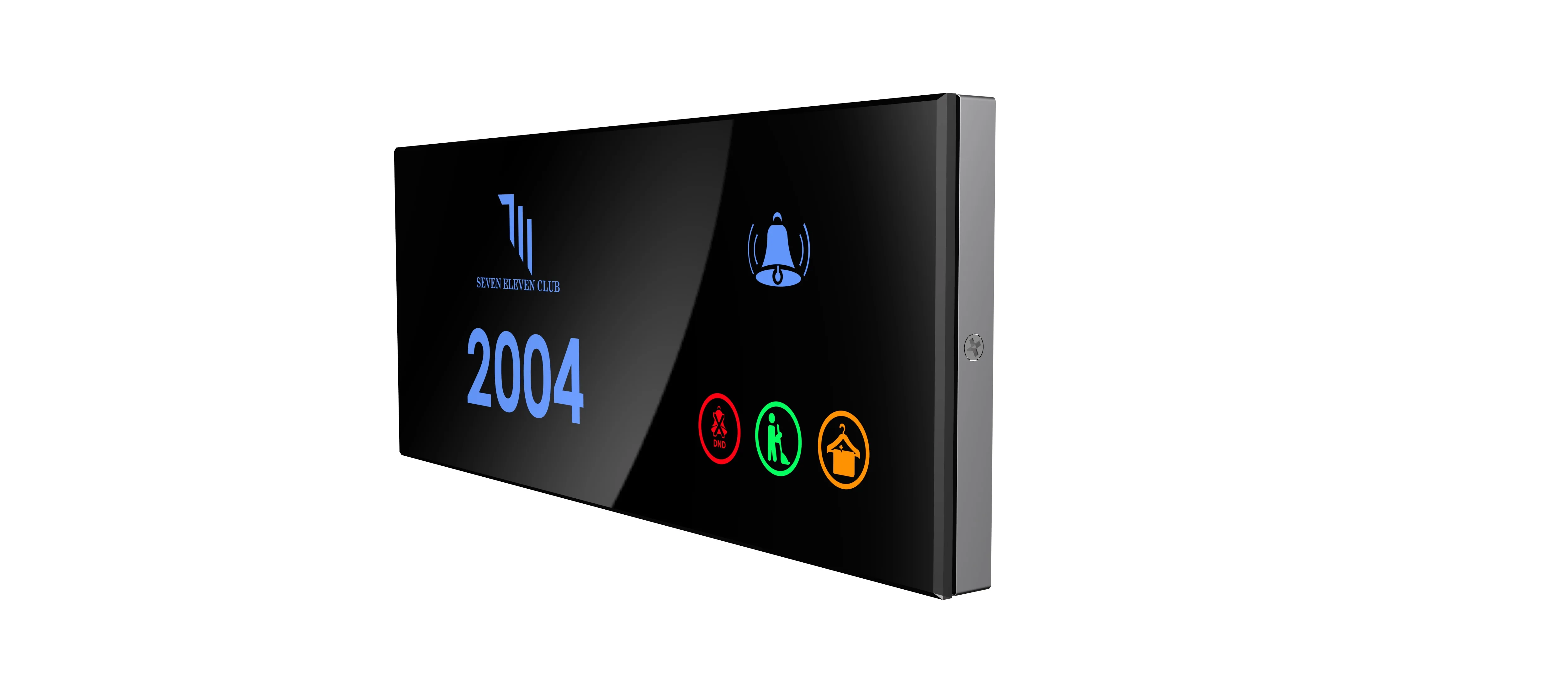 Fox Domotics Crystal Glass Touch Panel Smart Hotel with DND Room Number Clean Doorbell Switch Wifi Controlled light switch