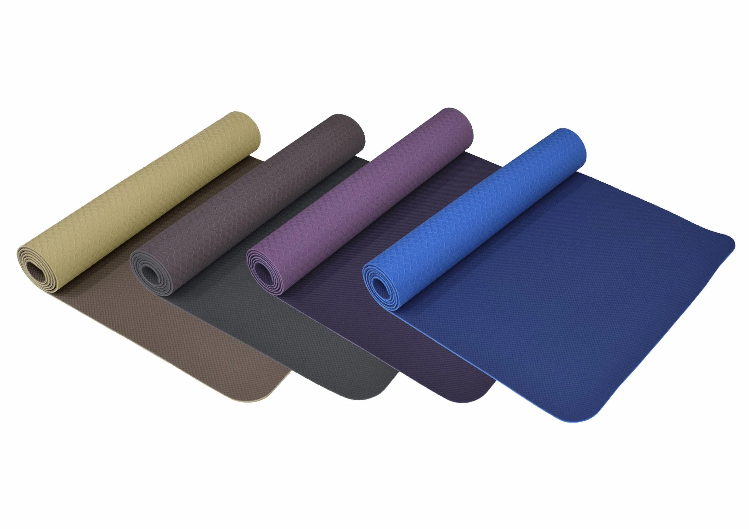 Yoga Mat- TPE POE Single Dual Layer Non Slip Comfort Foam, Durable Exercise Mat for Fitness, Pilates and Workout