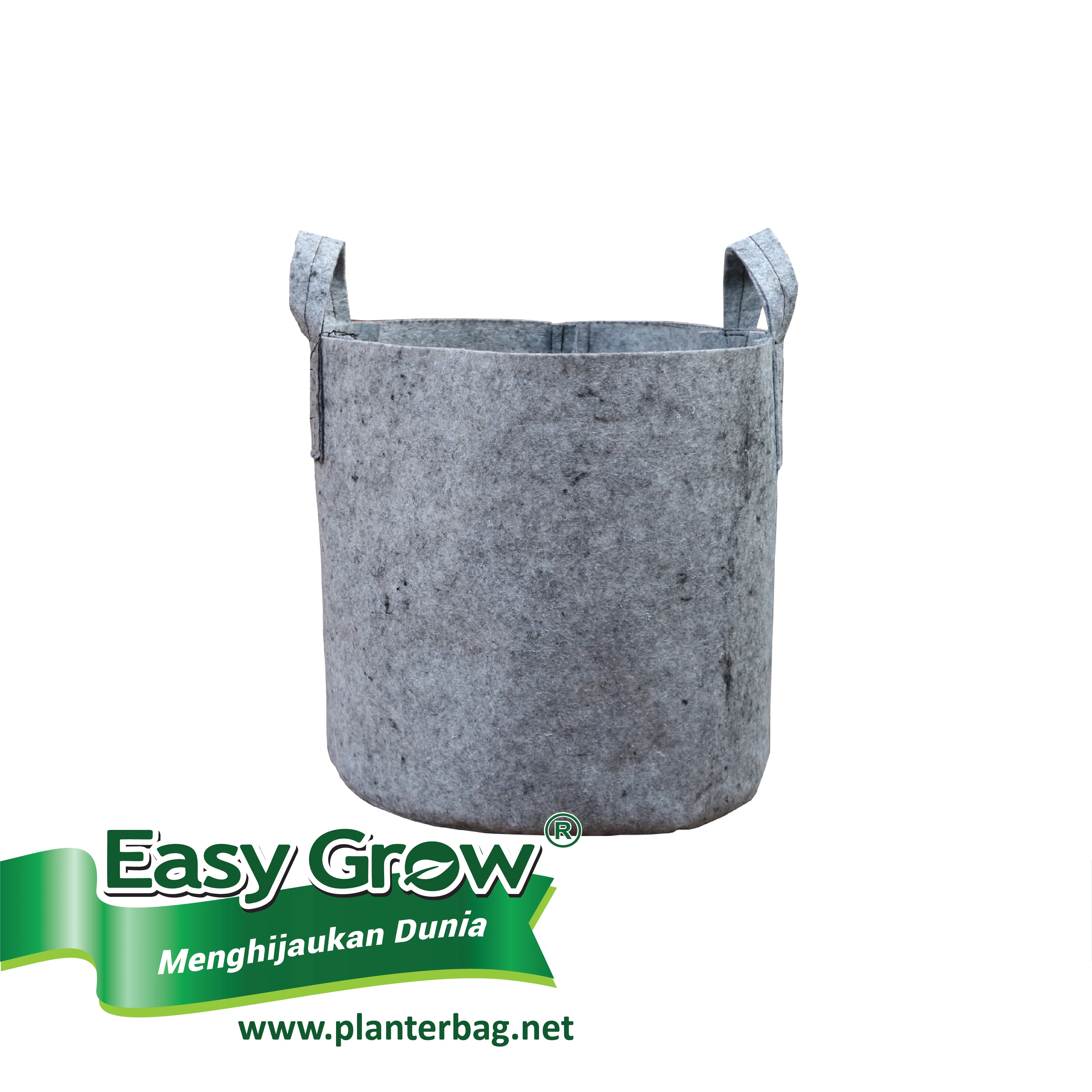 Planter Bag Easy Grow Pots with Handles Non Woven Fabric 15 25 40 50 75 100 200 300 Liter All Size Black Grey Customize Packing