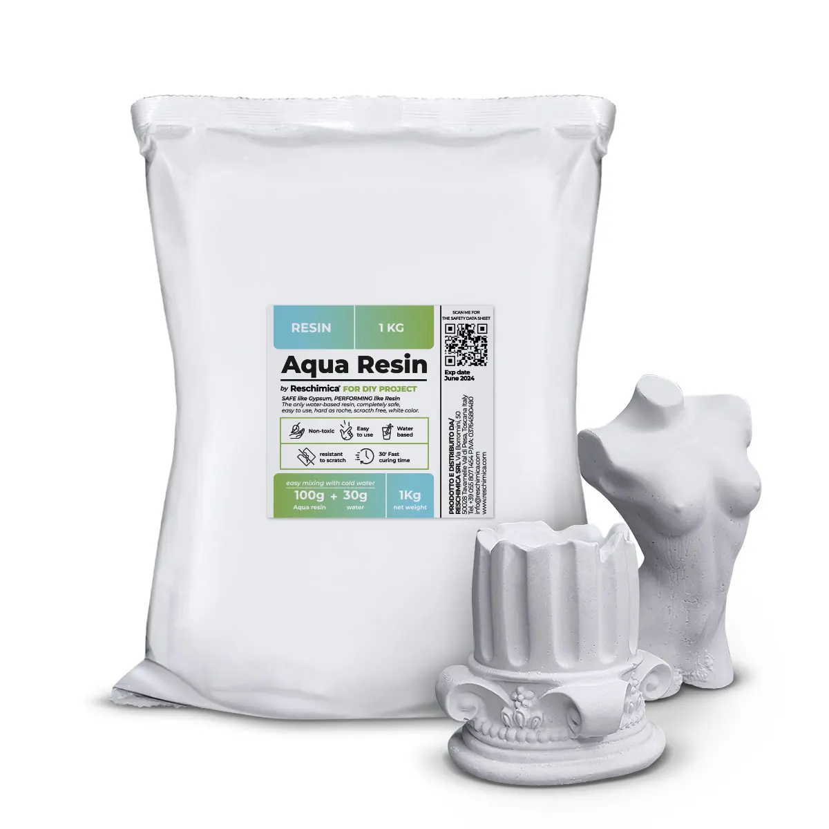 AQUA RESIN - Mineral resin powder, non-toxic and safe