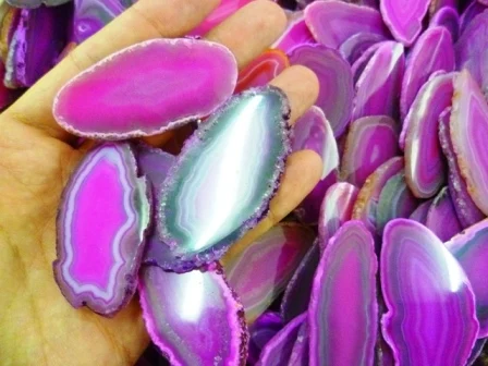 Wholesale Handmade Oval Natural Mineral AGATE Gems in PINK GREEN BROWN GORGEOUS Blue round Slide for Decorative Use Polished